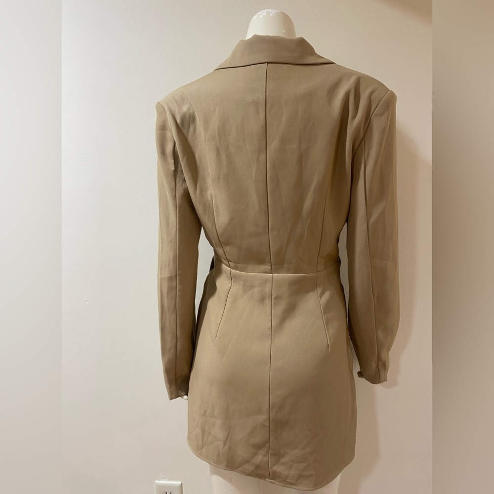 Cider Collar Solid Button Mini Dress - image 6